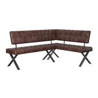 Kotna Klop Donna, Vintage Rjava, 200 X 150 Cm - rjava/antracit, Moderno, kovina/tekstil (200/150cm)