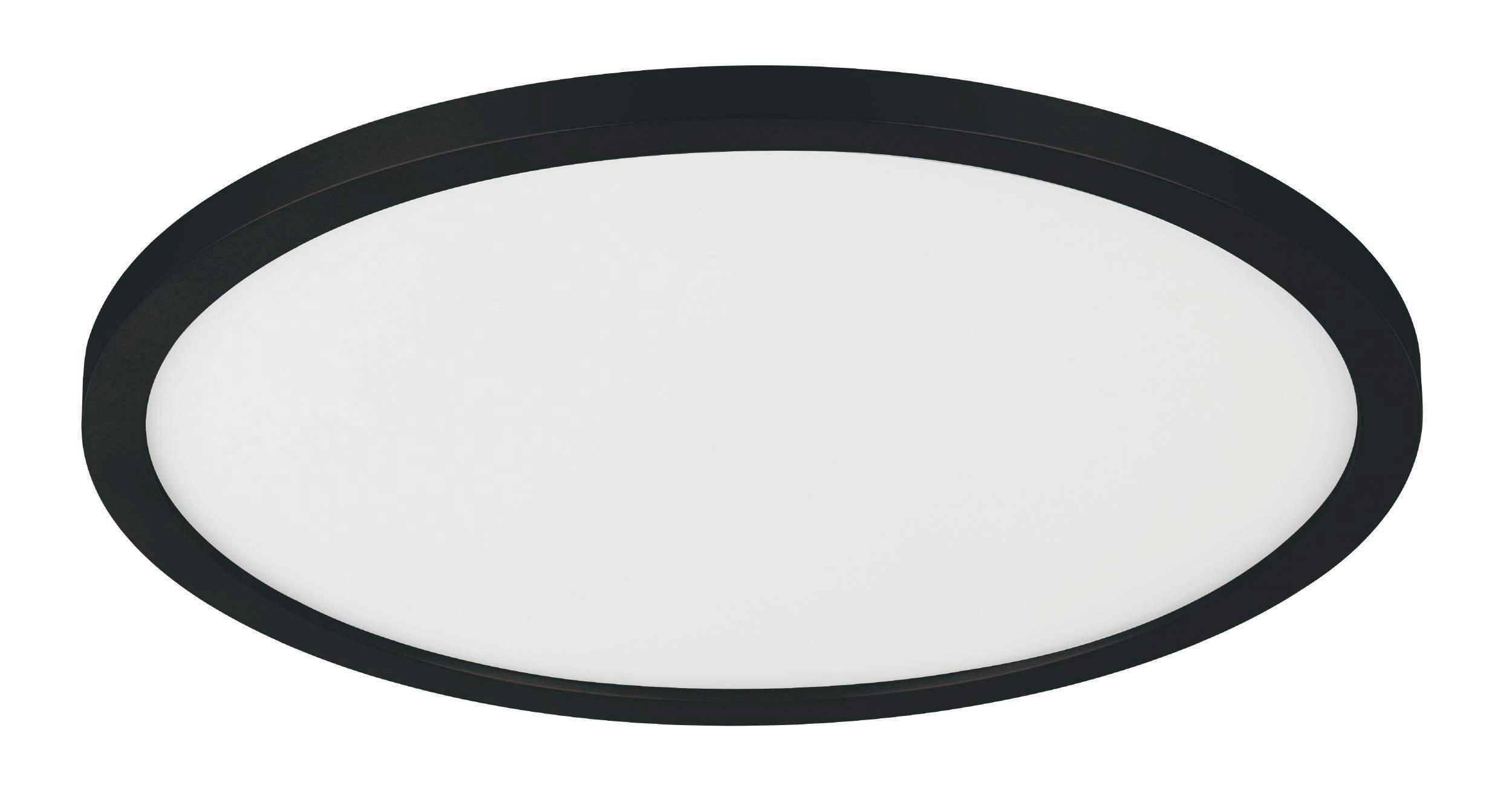 Led-deckenleuchte 75738* Campaspero - Weiss/Schwarz, Basics, Kunststoff (29,5/2,5cm) - Eglo