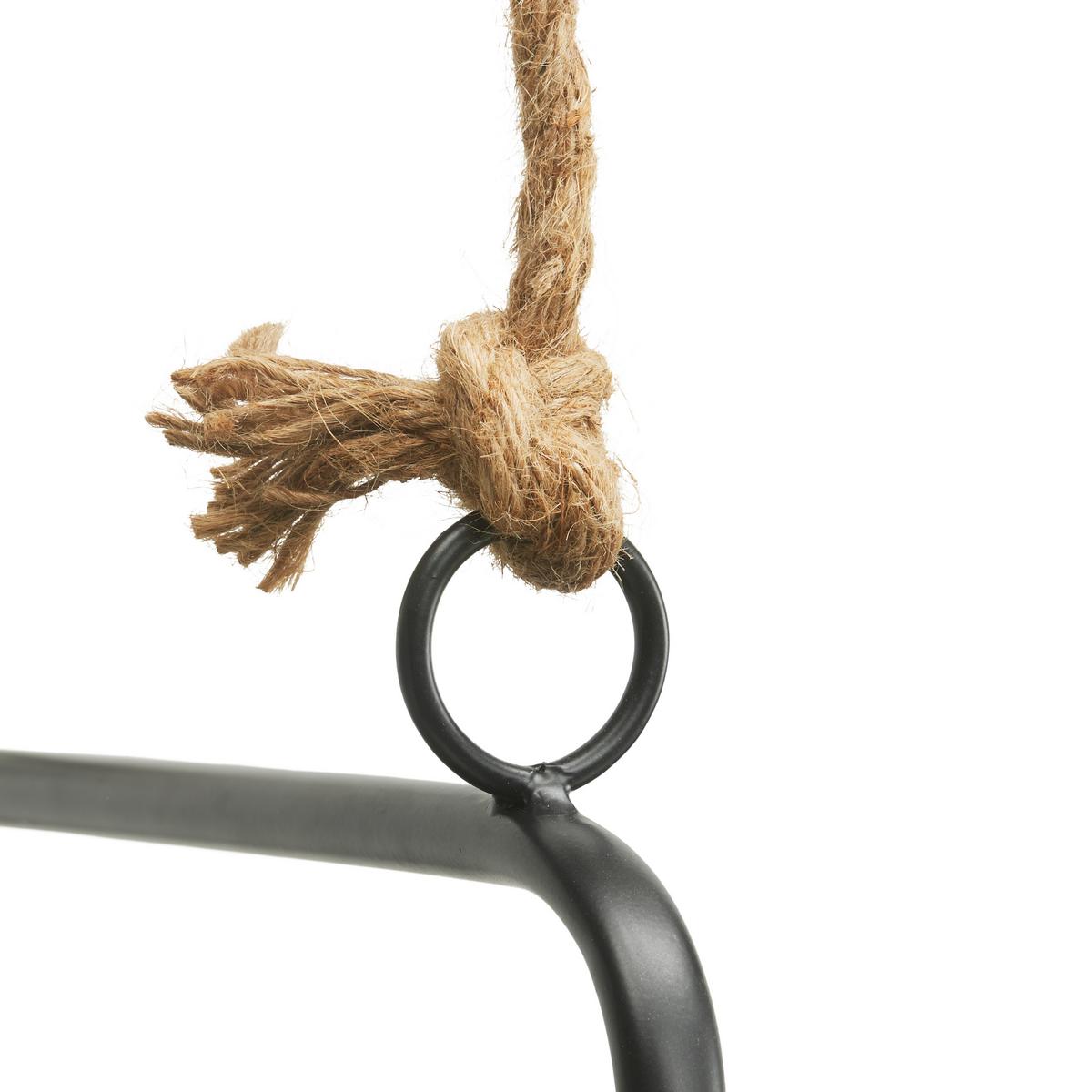 Hängeelement in Naturfarben/Schwarz - Schwarz/Naturfarben, Lifestyle, Glas/Holzwerkstoff (123/48/40cm) - Premium Living