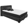 Boxspringbett in Schwarz ca. 140x200 cm inkl. Topper - Schwarz, Basics, Holzwerkstoff/Kunststoff (140/200cm) - Livetastic Boxspringbett in Schwarz ca. 140x200 cm inkl. Topper - Schwarz, Basics, Holzwerkstoff/Kunststoff (140/200cm) - Livetastic