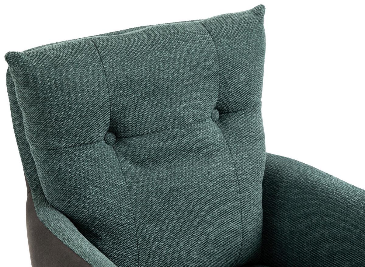 KRZESŁO Z PODŁOKIETNIKAMI MARK - zielony/czarny, Design, metal/tkanina (60/92/67cm) - Livetastic