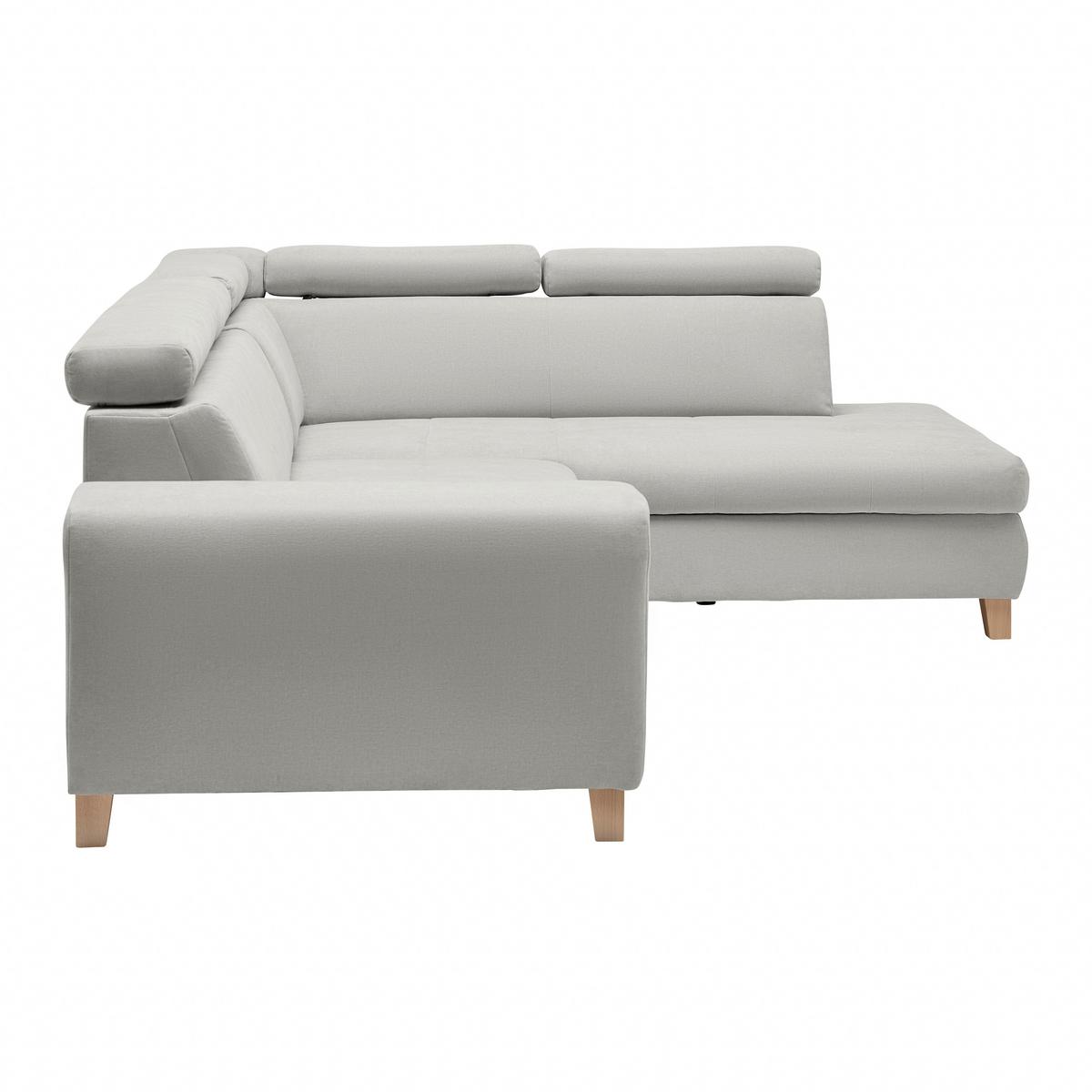 Wohnlandschaft Lugo Grauweiß - Grauweiß, MODERN, Holz/Kunststoff (266/98/205cm) - Mömax