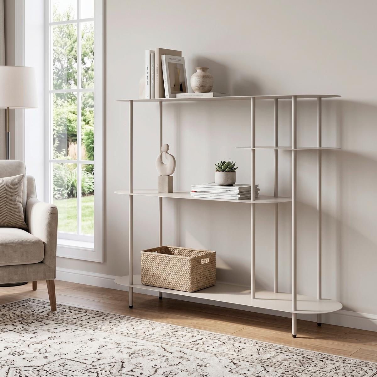 Regal Rieti Greige - Greige, Design, Metall (118/97/31cm) - MID.YOU