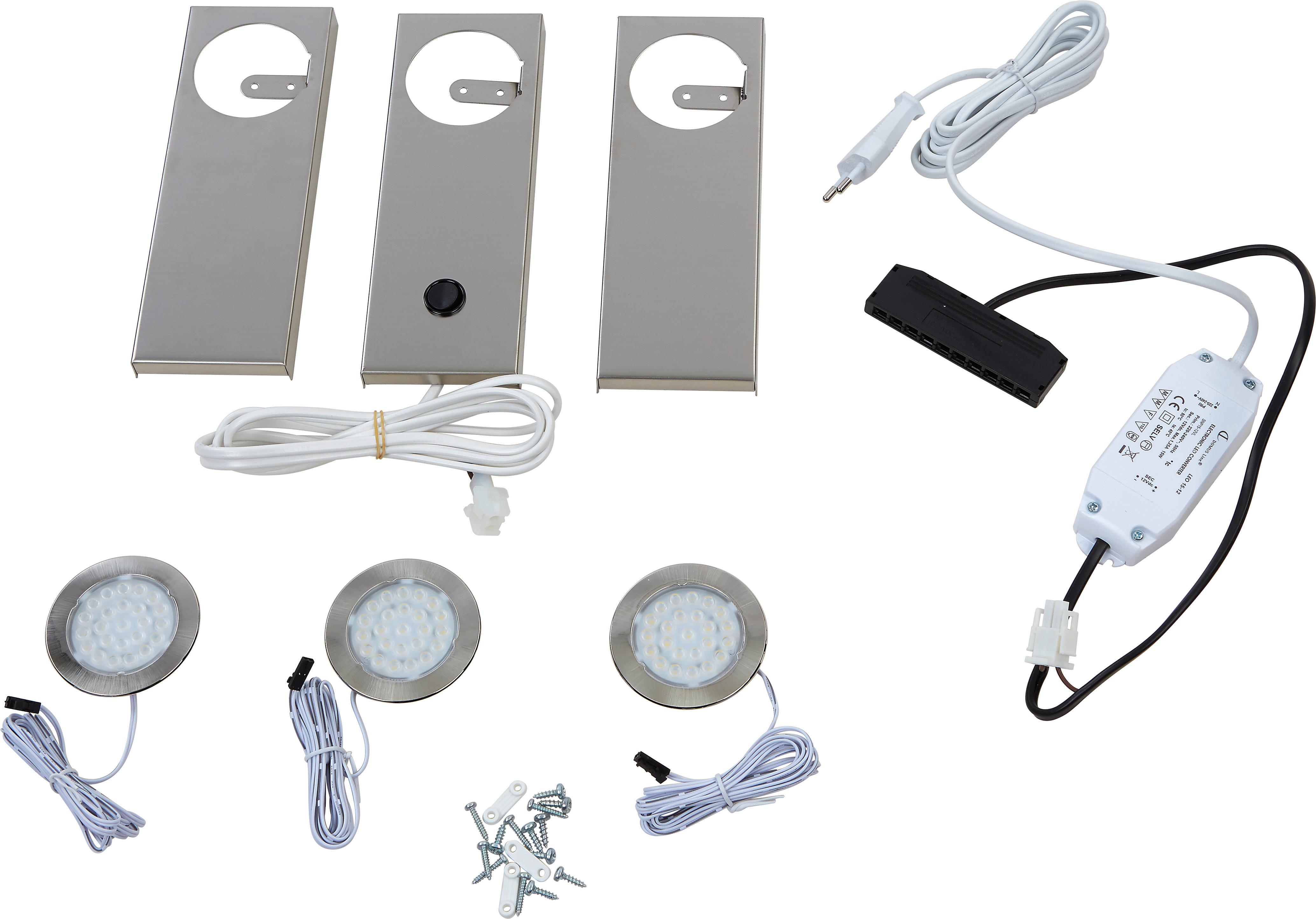 Set Podgradnih Svjetiljki Evoatom - siva, Moderno, metal (76/41/23cm)