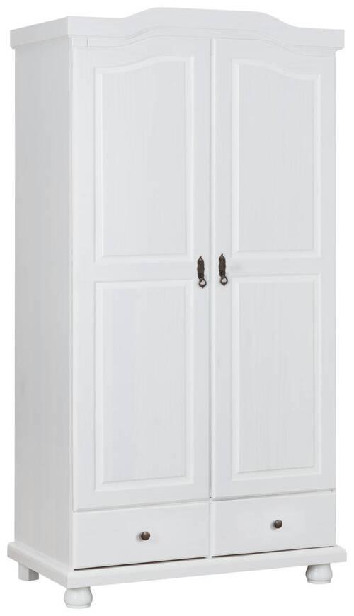 Omara Za Oblačila Reutte, Bela, Masiven Bor - bela, Konvencionalno, les (104/198/56cm) - Livetastic