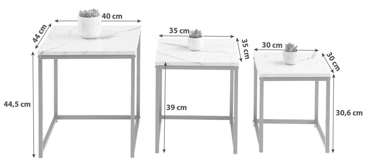 STOLIKI WSUWANE POD SIEBIE TORANO -TREND- - czarny/biały, Trend, materiał drewnopochodny/metal - MID.YOU