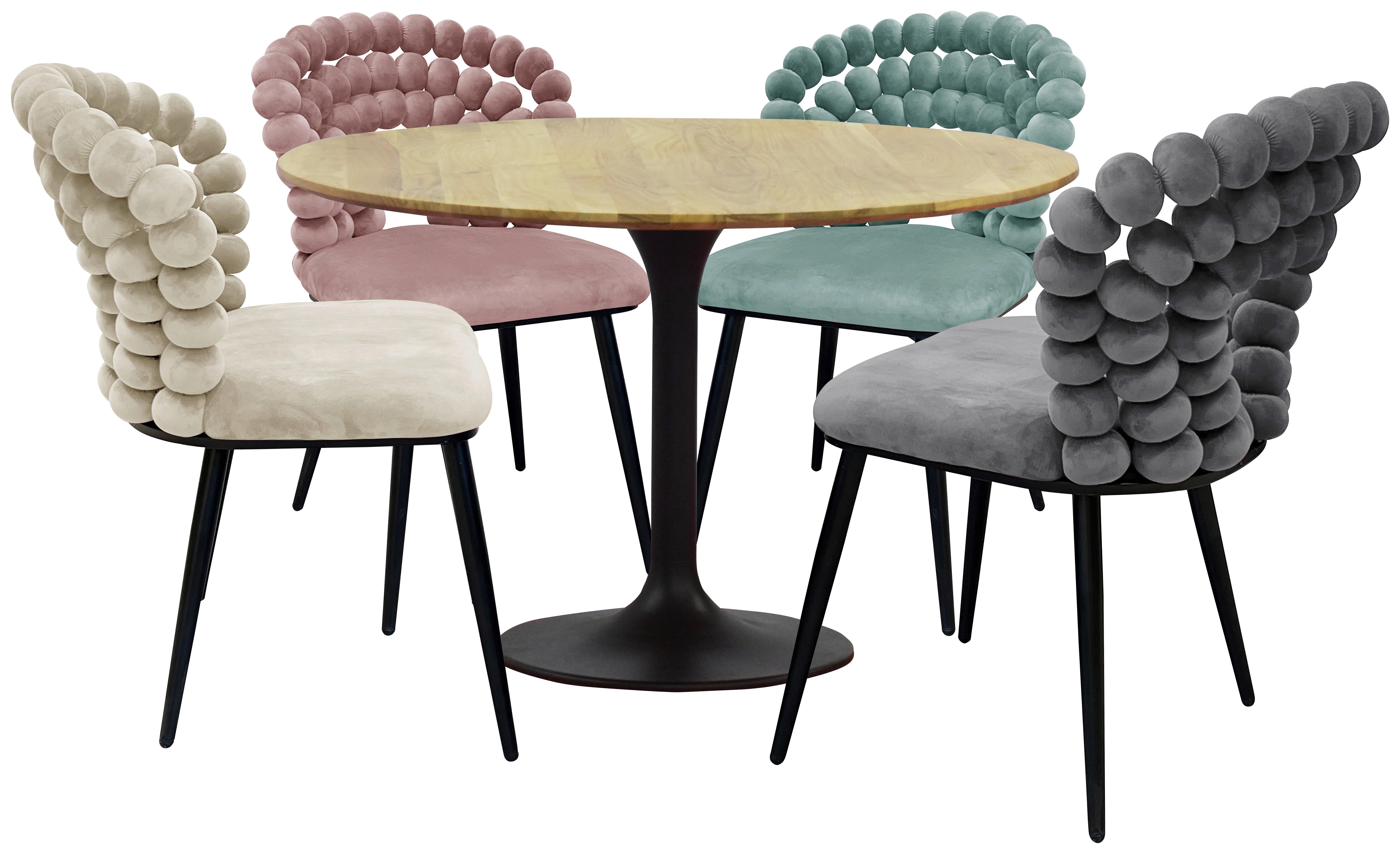 MATBORD HAGEN - svart/akaciefärgad, Modern, metall/trä (120/76cm) - Mömax
