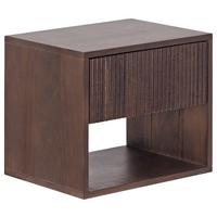 SZAFKA NOCNA AHRENSHOOP - kolor orzecha włoskiego, Modern, drewno (40/34/30cm) - MID.YOU