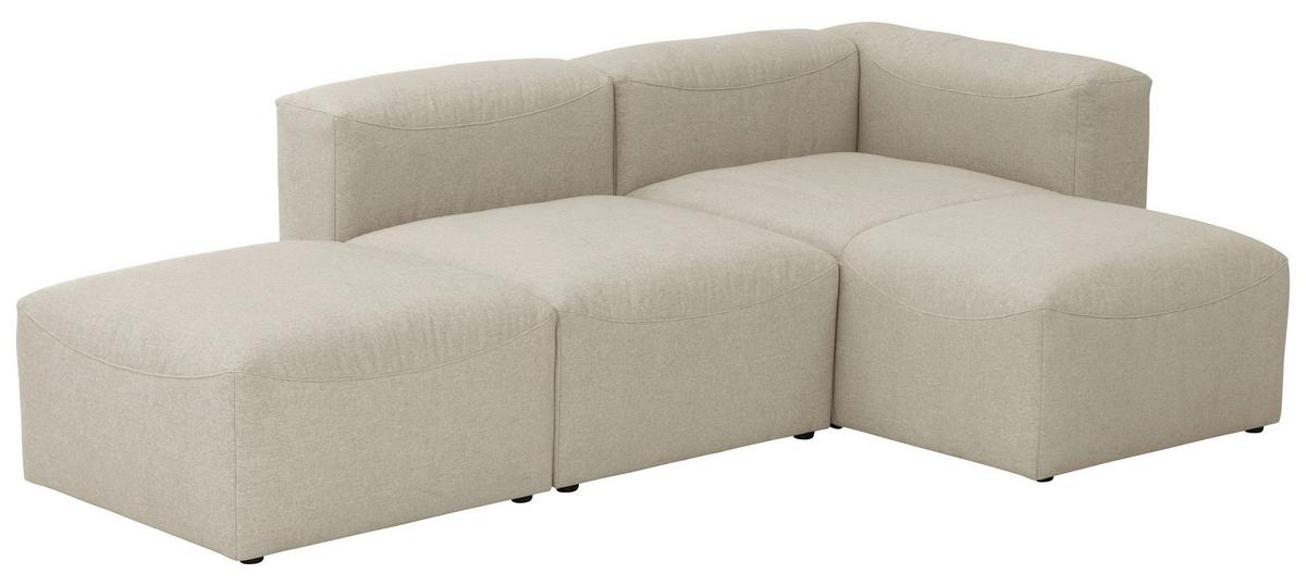 ECKSOFA LENA - Creme, Design, Kunststoff/Textil (250/160cm) - Max Winzer