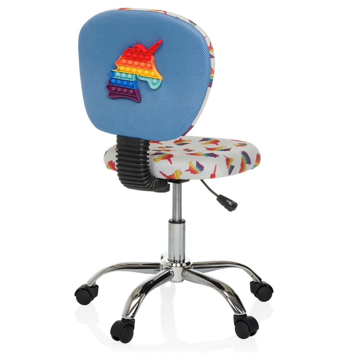 Otroški Vrtljivi Stol Kid Bubble, Motiv Samoroga - večbarvno/barve aluminija, Moderno, kovina/umetna masa (50/79-89/50cm) - MID.YOU