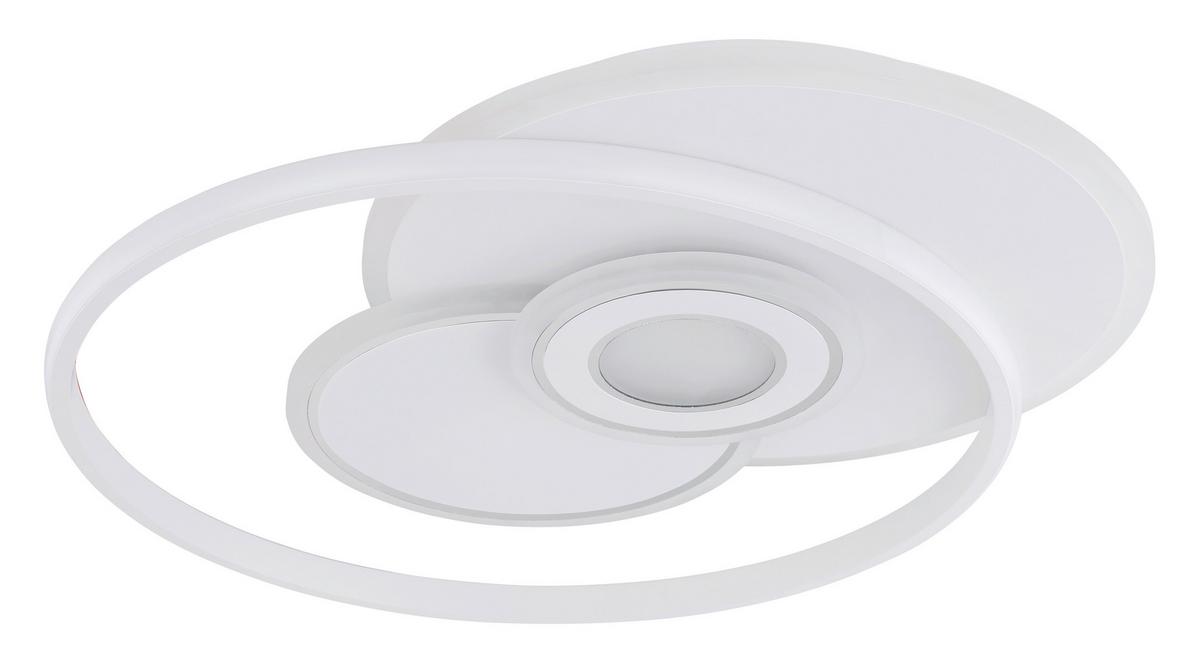 LED-DECKENLEUCHTE 48442-50  RODERICK - Chromfarben/Weiss, Design, Kunststoff/Metall (54,5/46/6cm) - Globo