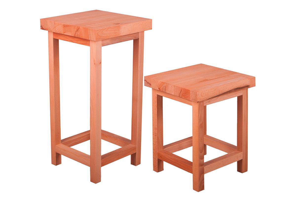 Hocker Marco ca. 30x30x60 cm Holz geölt - Kernbuche, Basics, Holz (30/60/30cm) - Gardenson