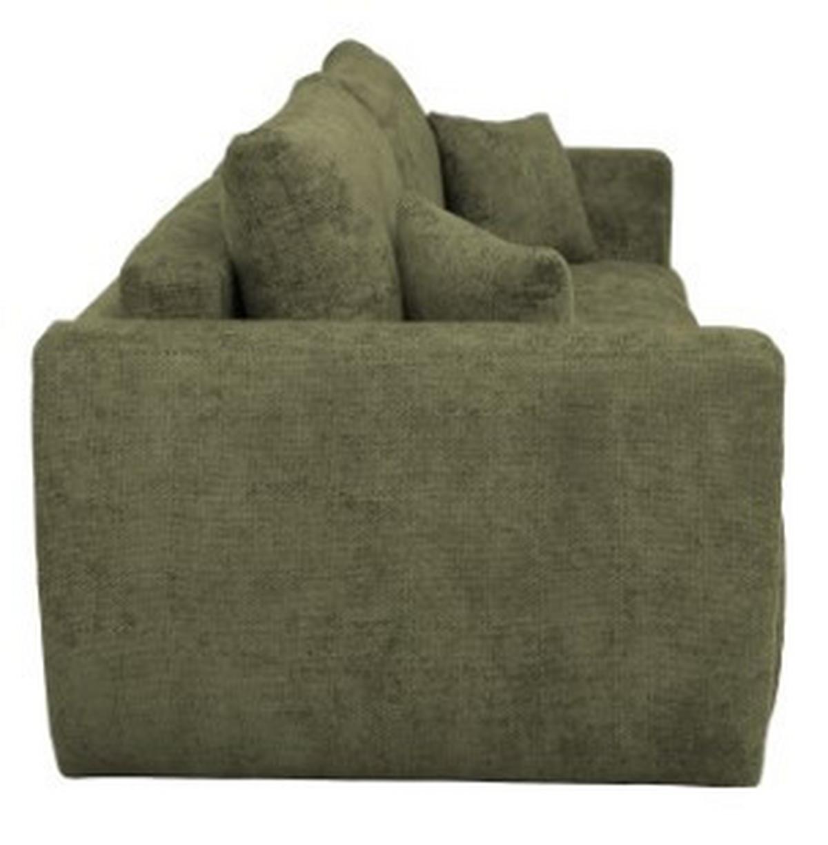 Canapea extensibila BALI - măsliniu/gri, Modern, lemn/textil (245/74-90/104cm) - Luca Bessoni