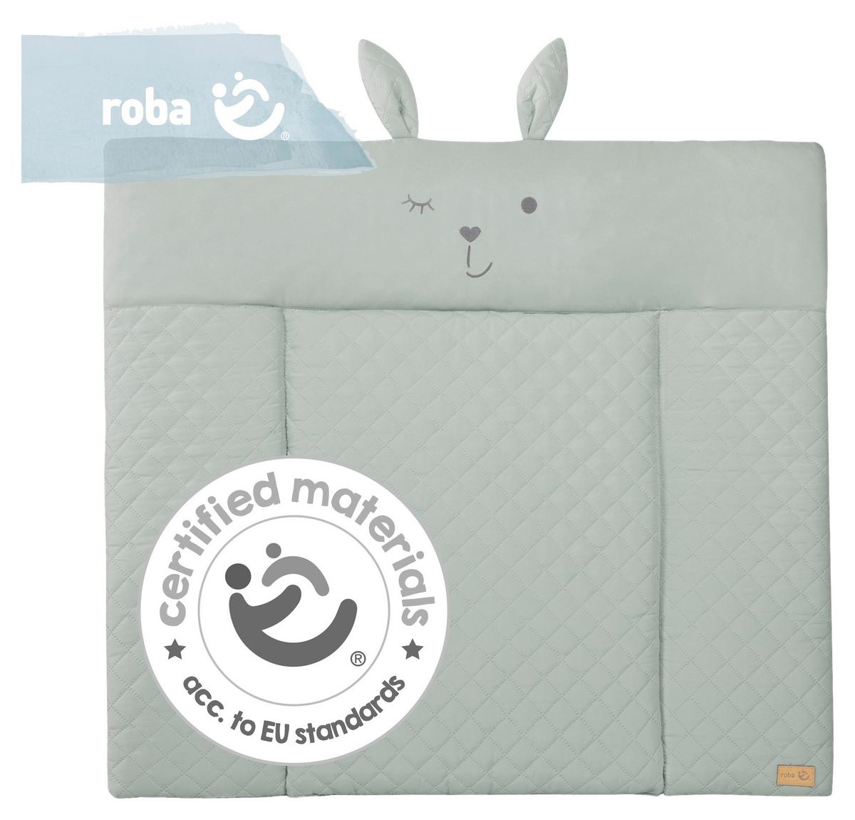 Wickelauflage Frosty Green ca. 85x75cm - Grün, KONVENTIONELL, Textil (85/4/75cm) - Roba