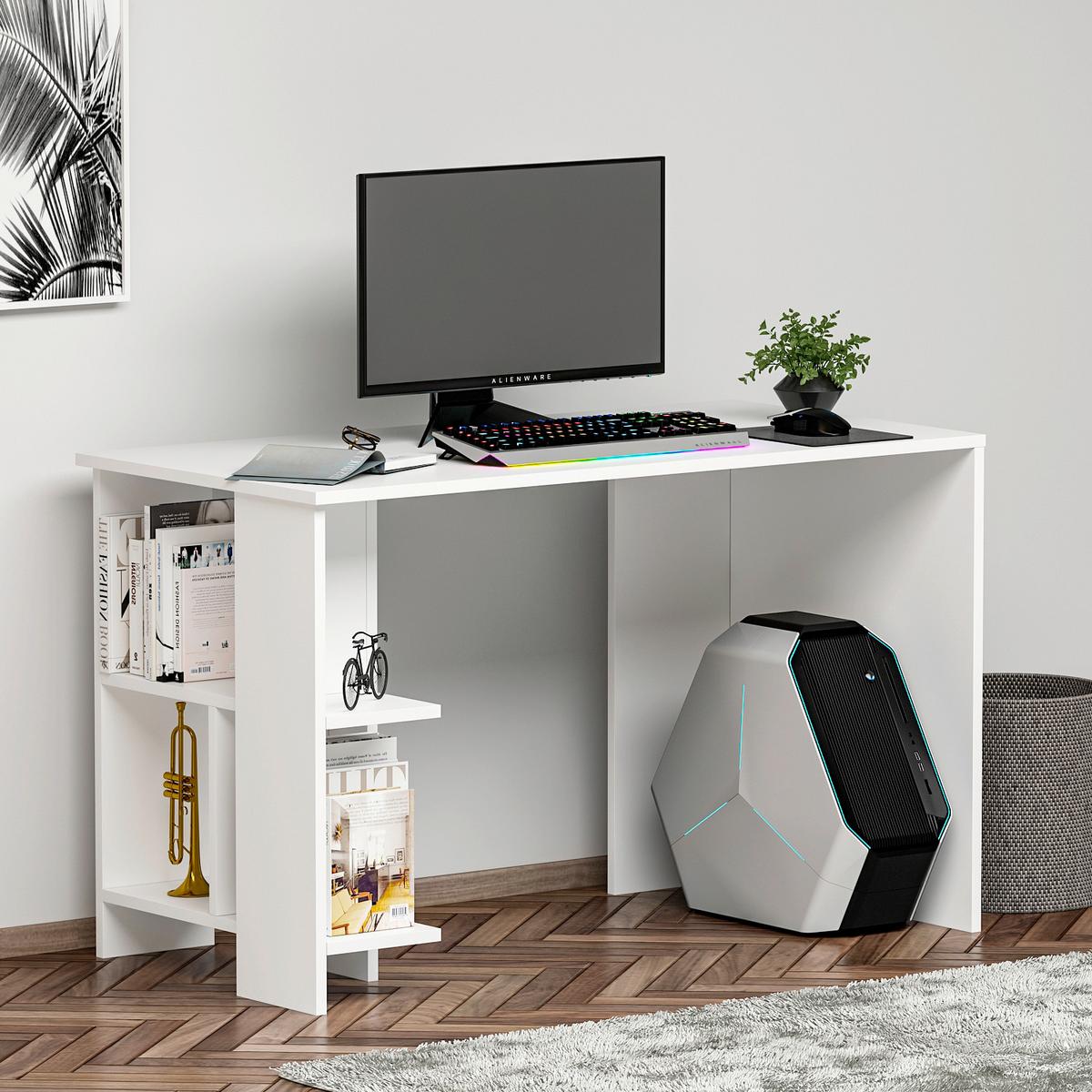 SCHREIBTISCH ALYA SCHREIBTISCH - Weiss, Design, Holzwerkstoff (120/60/73cm) - Livetastic