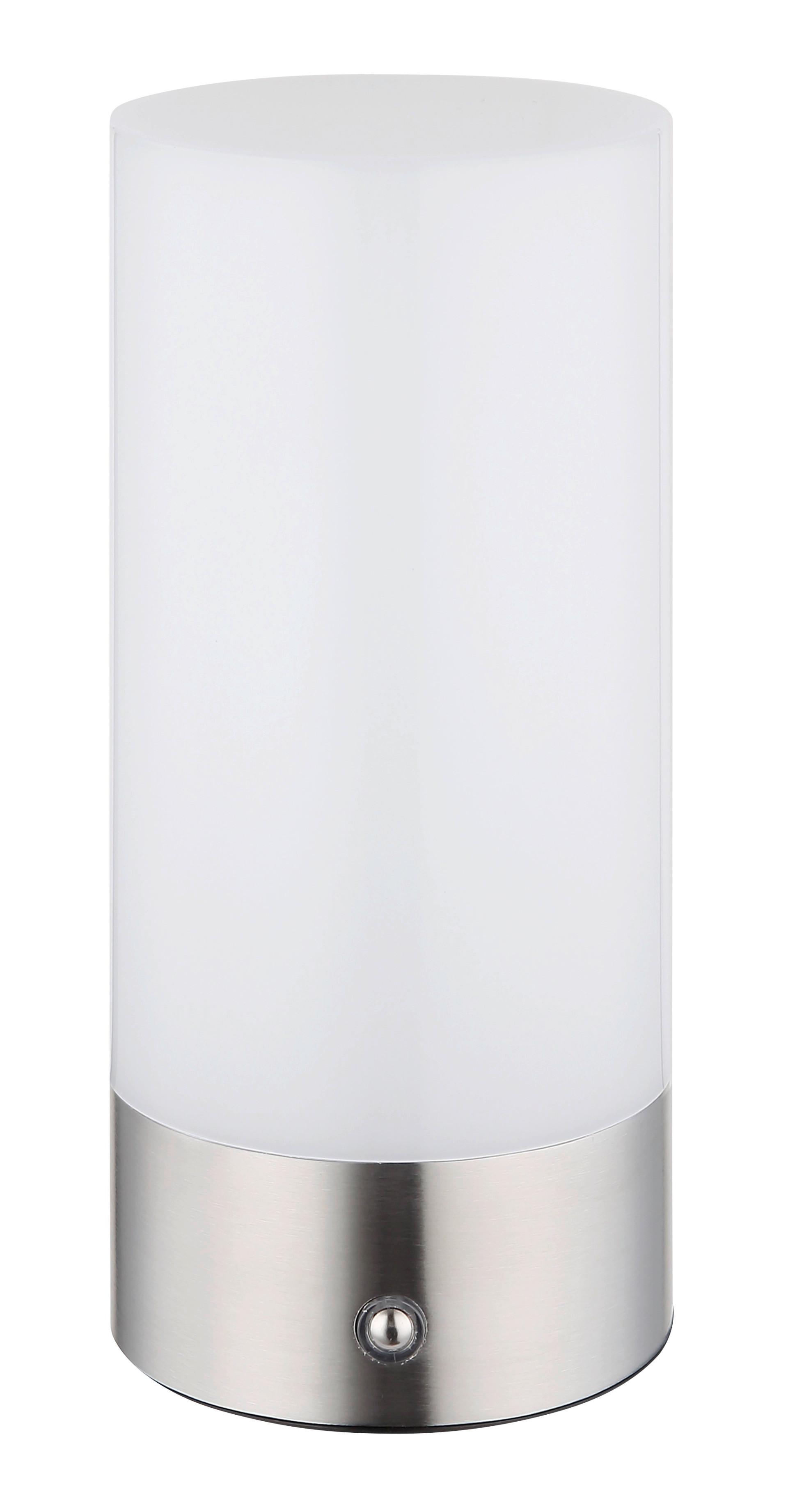 BORDSLAMPA KLEIN - opal/nickelfärgad, Klassisk, metall/plast (8,8/19cm) - Mömax