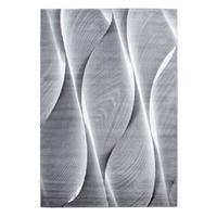 Ravno Tkana Preproga Parma, Siva, 280x370cm - črna, Design, tekstil (280/370cm) - Novel