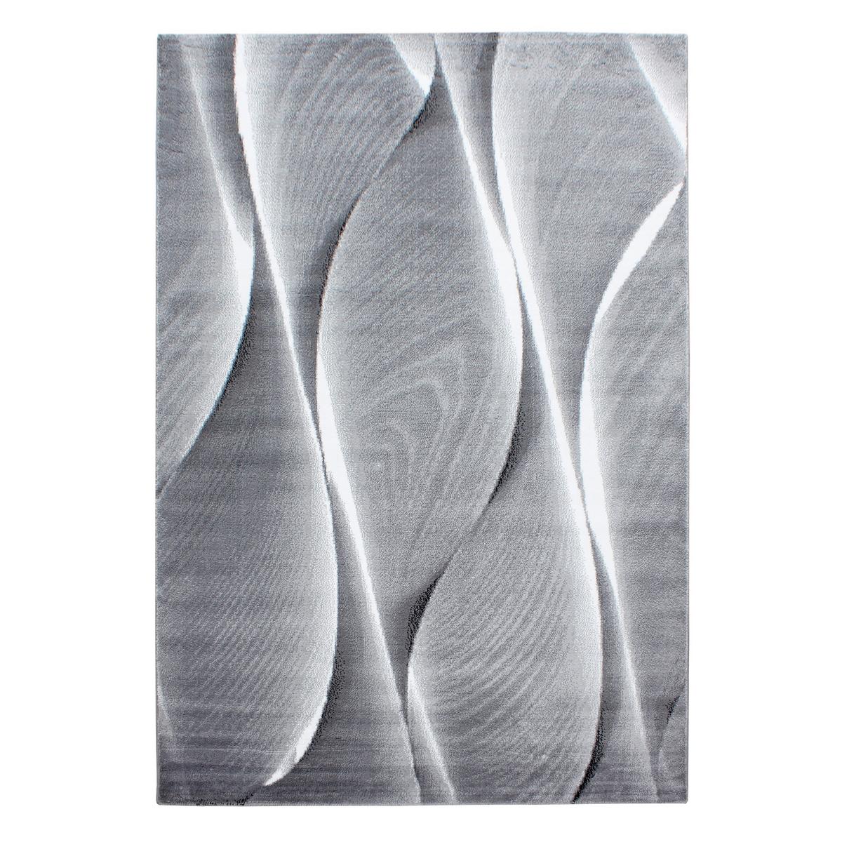 Ravno Tkana Preproga Parma, Siva, 280x370cm - črna, Design, tekstil (280/370cm) - Novel
