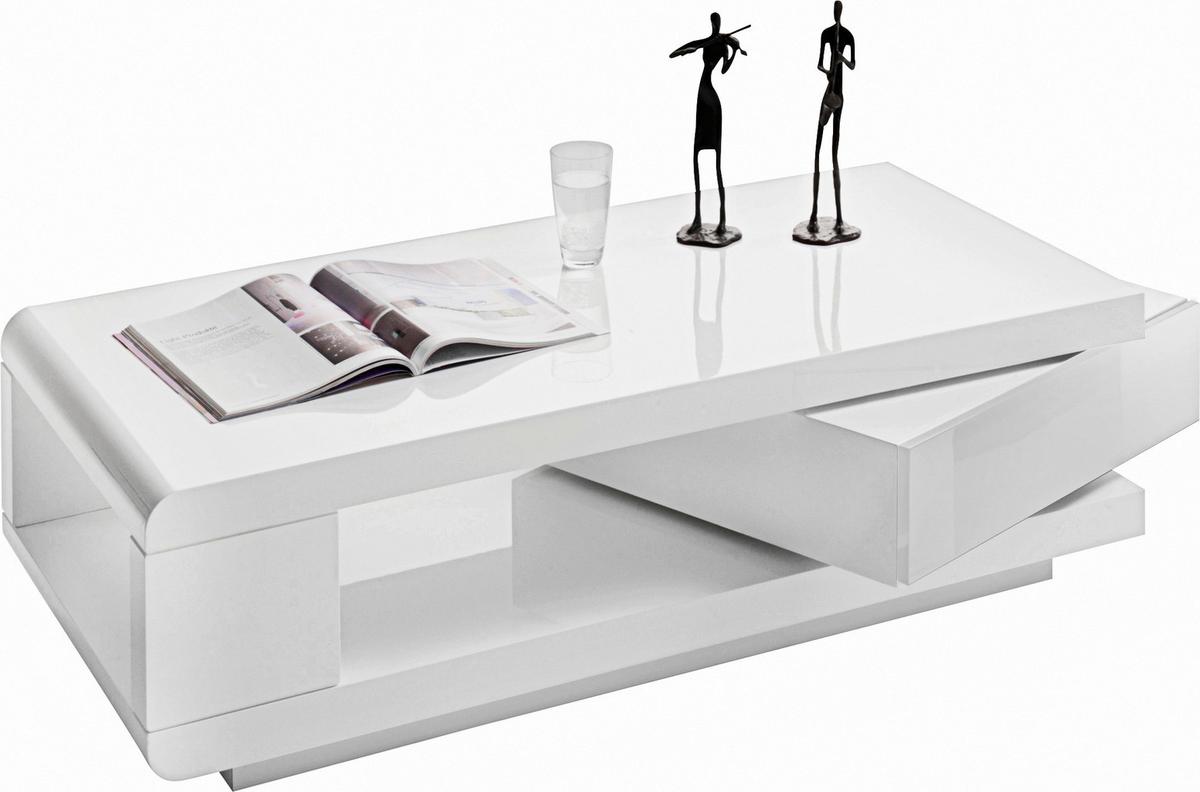 STOLIK KAWOWY CHICAGO - biały, Modern, materiał drewnopochodny (120/36/60cm)