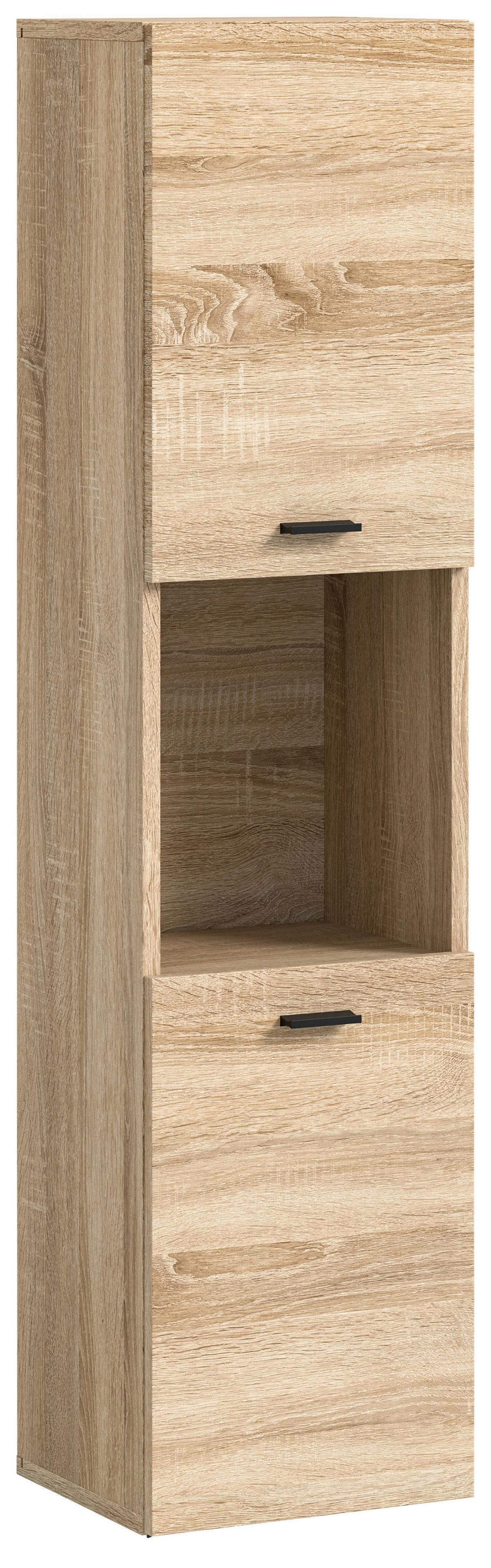 Srednje Visoka Omara Boston, Barva Hrasta - hrast sonoma, Moderno, umetna masa/leseni material (30/125/29cm) - MID.YOU