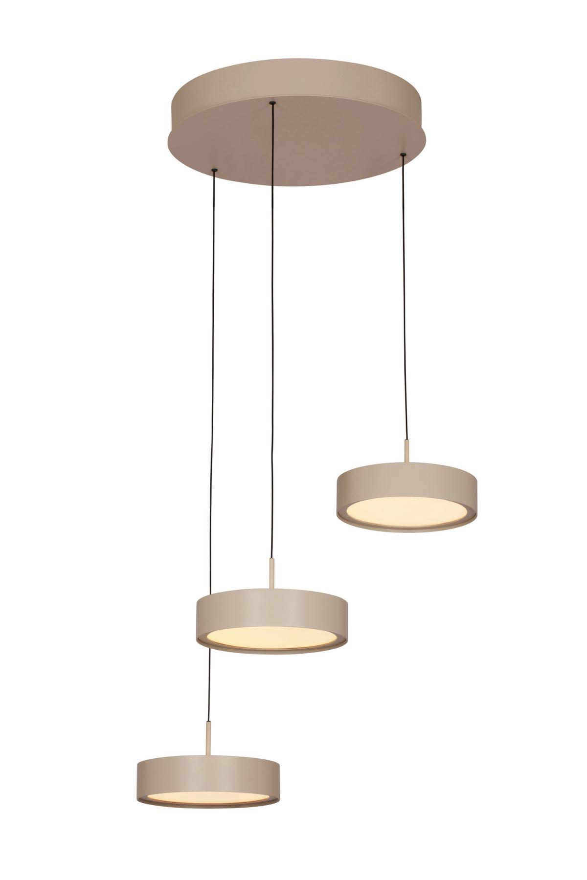 LAMPA WISZĄCA LED BELLEVUE *DK* - kolor piaskowy, Design, metal (46.5/180cm) - Dieter Knoll