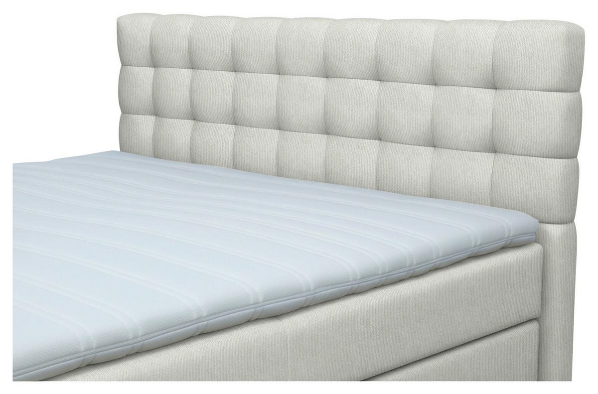 Boxspringbett London Grau ca. 160x200cm - Chromfarben/Grau, MODERN, Holz/Holzwerkstoff (160/200cm) - Premium Living