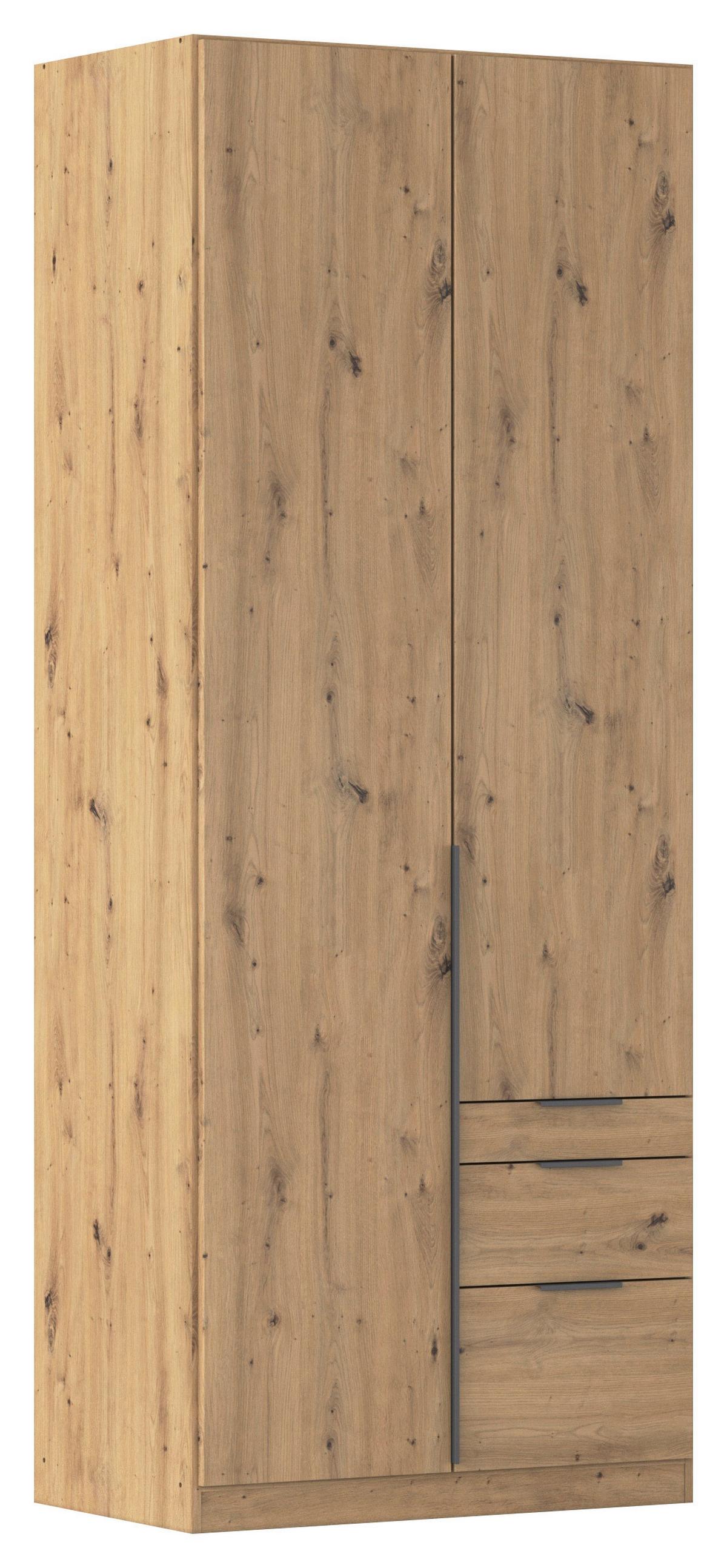 Ormar S Klasičnim Vratima Alabama - siva/hrast Artisan, Moderno, drvni materijal/metal (91/229/54cm) - Modern Living