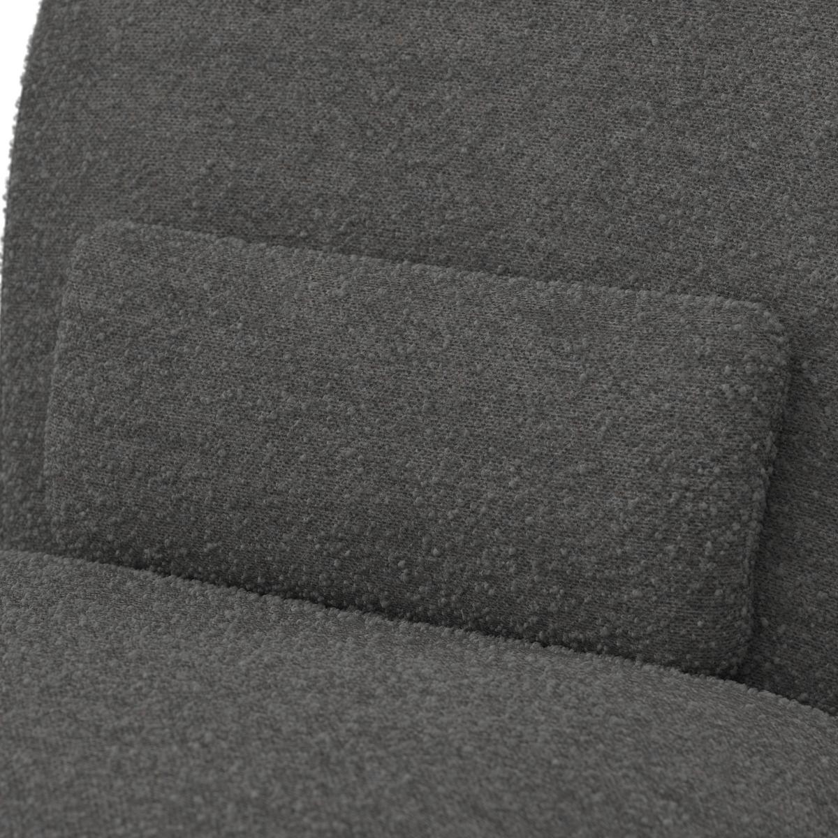 Stuhl Vittore Grau Bouclé Gepolstert - Grau, MODERN, Holz/Textil (56/84/62cm) - Bessagi Home