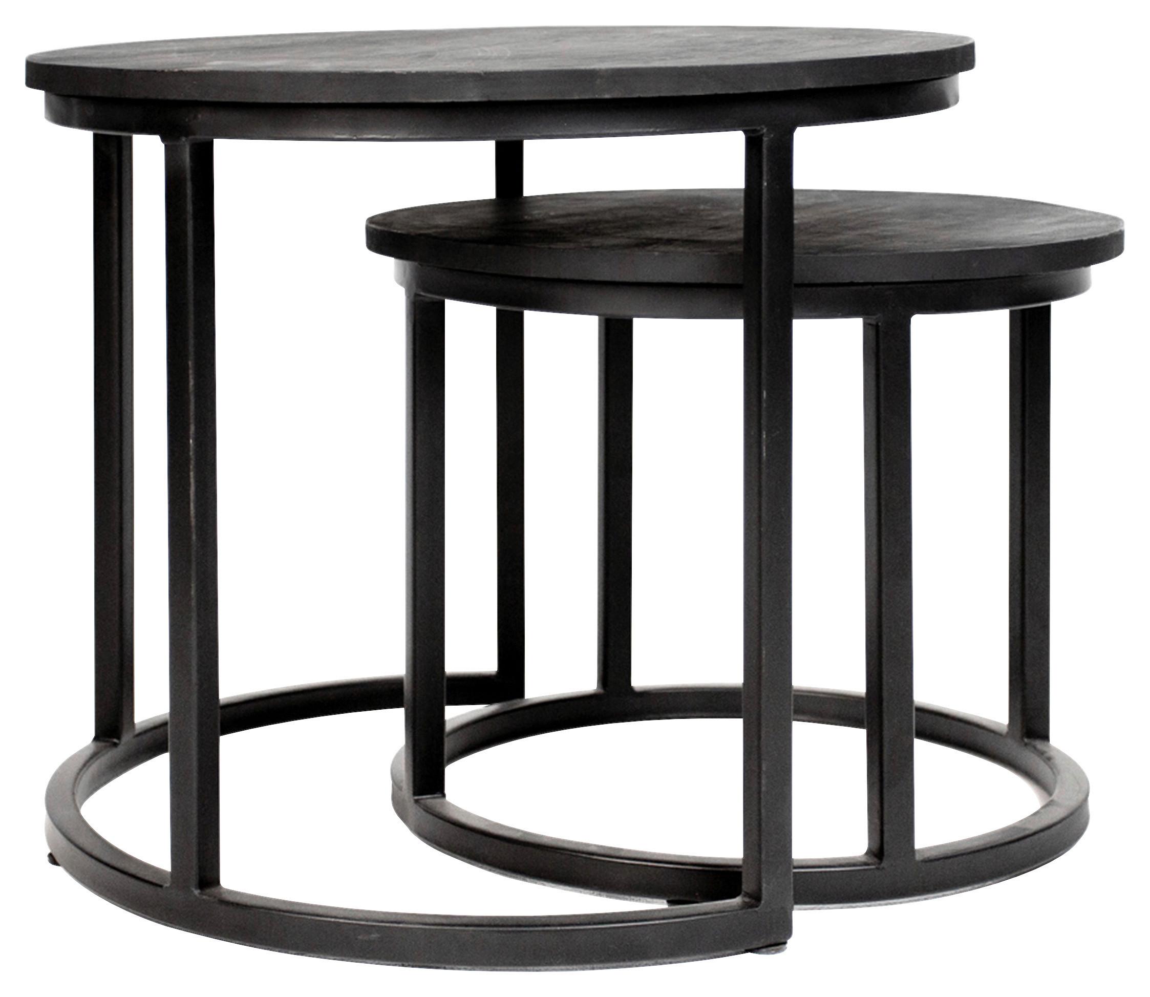 COUCHTISCH GIRO - Schwarz, KONVENTIONELL, Holz/Metall (53/53/53cm) - MID.YOU