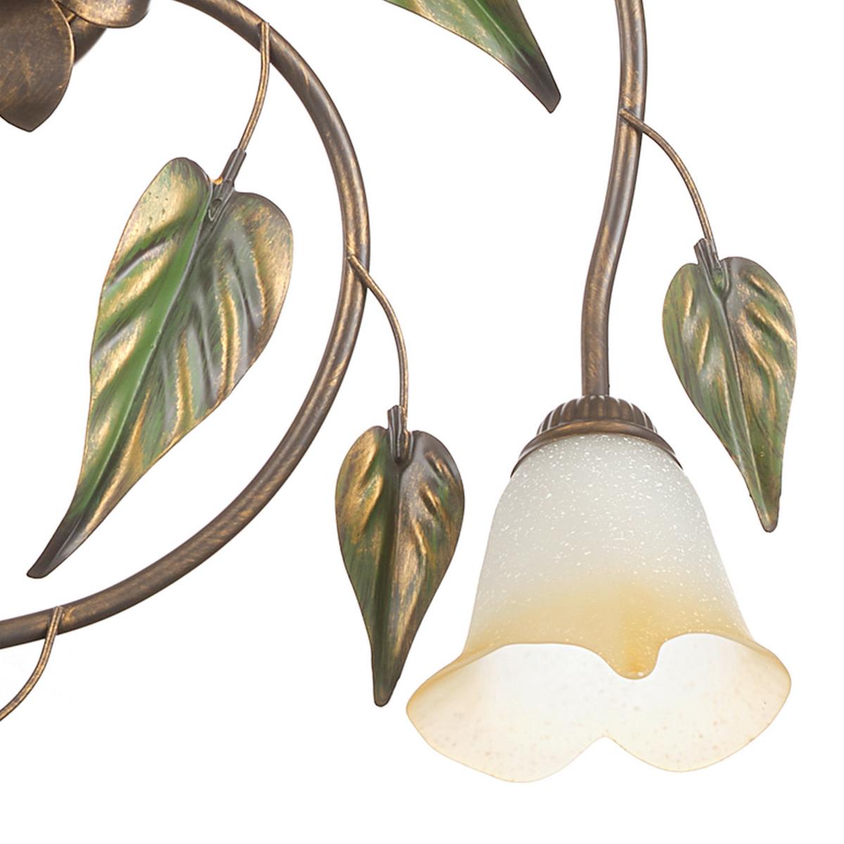 LAMPA SUFITOWA 4620/PL5 - kolor brązu/oliwkowa zieleń, Konventionell, metal/szkło (70/20/70cm)