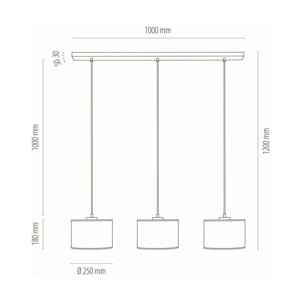 LAMPA WISZĄCA DOVE 16380374 - biały, Konventionell, drewno/tkanina (100/25/120cm)