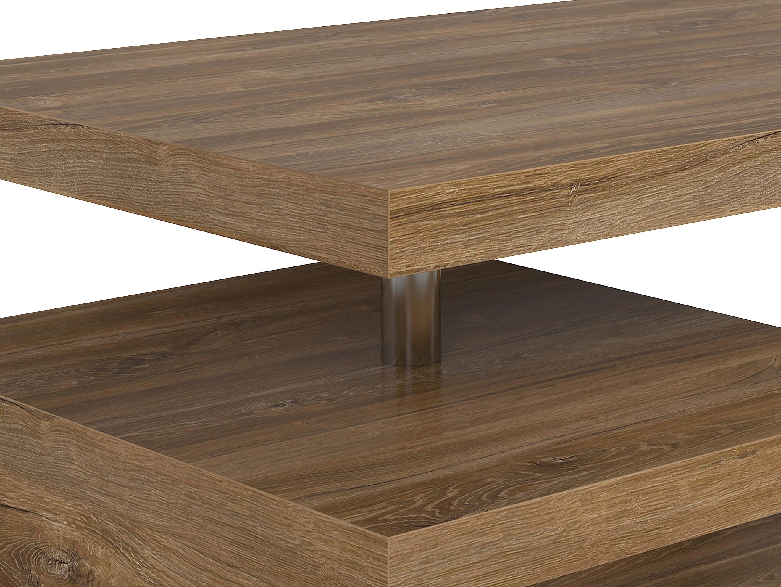 STOLIK KAWOWY GLIMP COFFEE TABLE - kolor dębowy, Design, materiał drewnopochodny (120/60/45cm)