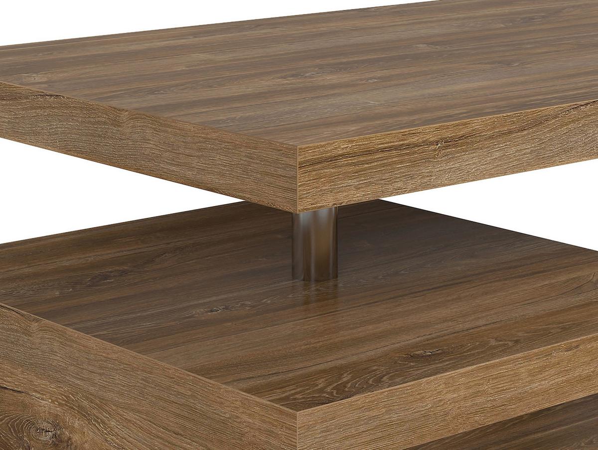 STOLIK KAWOWY GLIMP COFFEE TABLE - kolor dębowy, Design, materiał drewnopochodny (120/60/45cm)