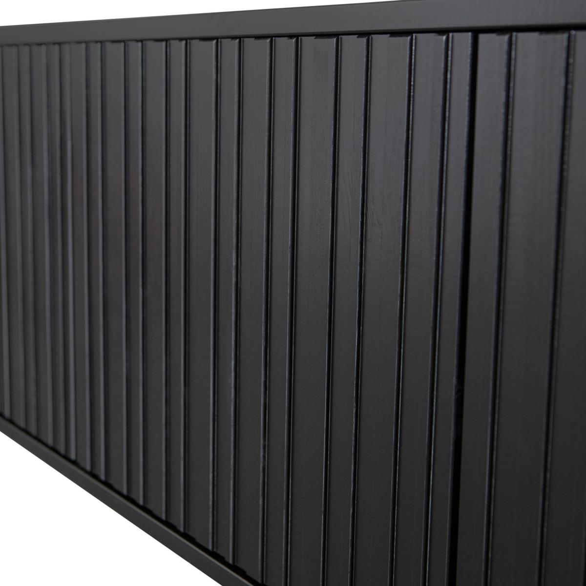 Lowboard Gravure Schwarz B: 100cm - Schwarz, Design, Holz/Metall (100/56/44cm) - Livetastic