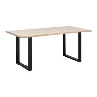 STÓŁ DO JADALNI VALERIO - kolor dębowy/czarny, Modern, metal/drewno (180/90/76cm) - Bessagi Home