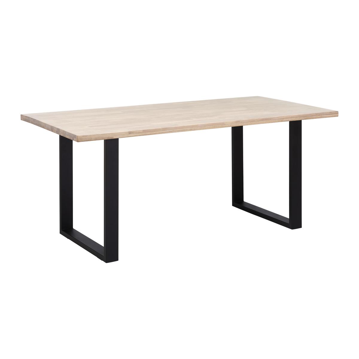 STÓŁ DO JADALNI VALERIO - kolor dębowy/czarny, Modern, metal/drewno (180/90/76cm) - Bessagi Home