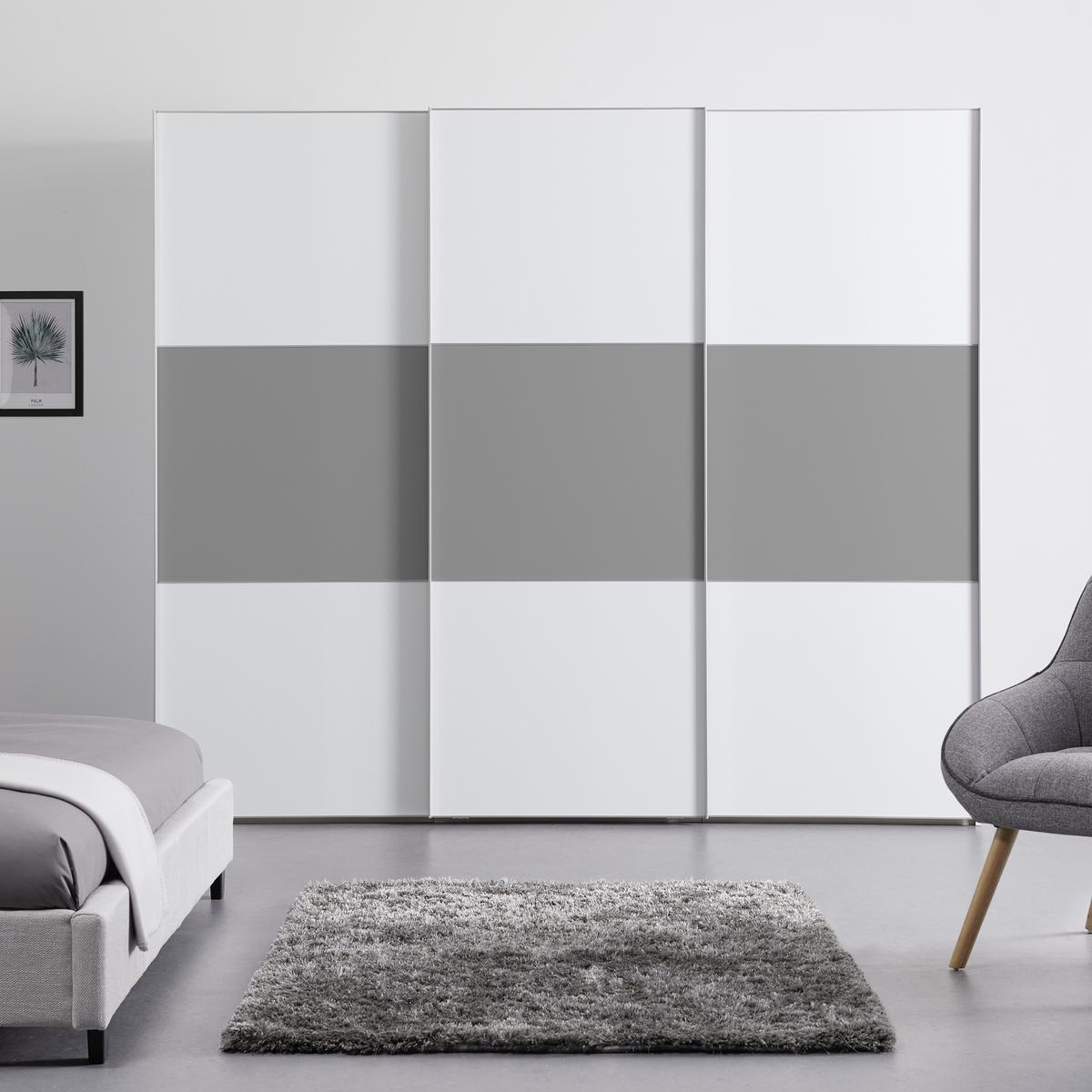 Ormar S Kliznim Vratima Includo - bijela/siva, Moderno (249/222/68cm) - Premium Living