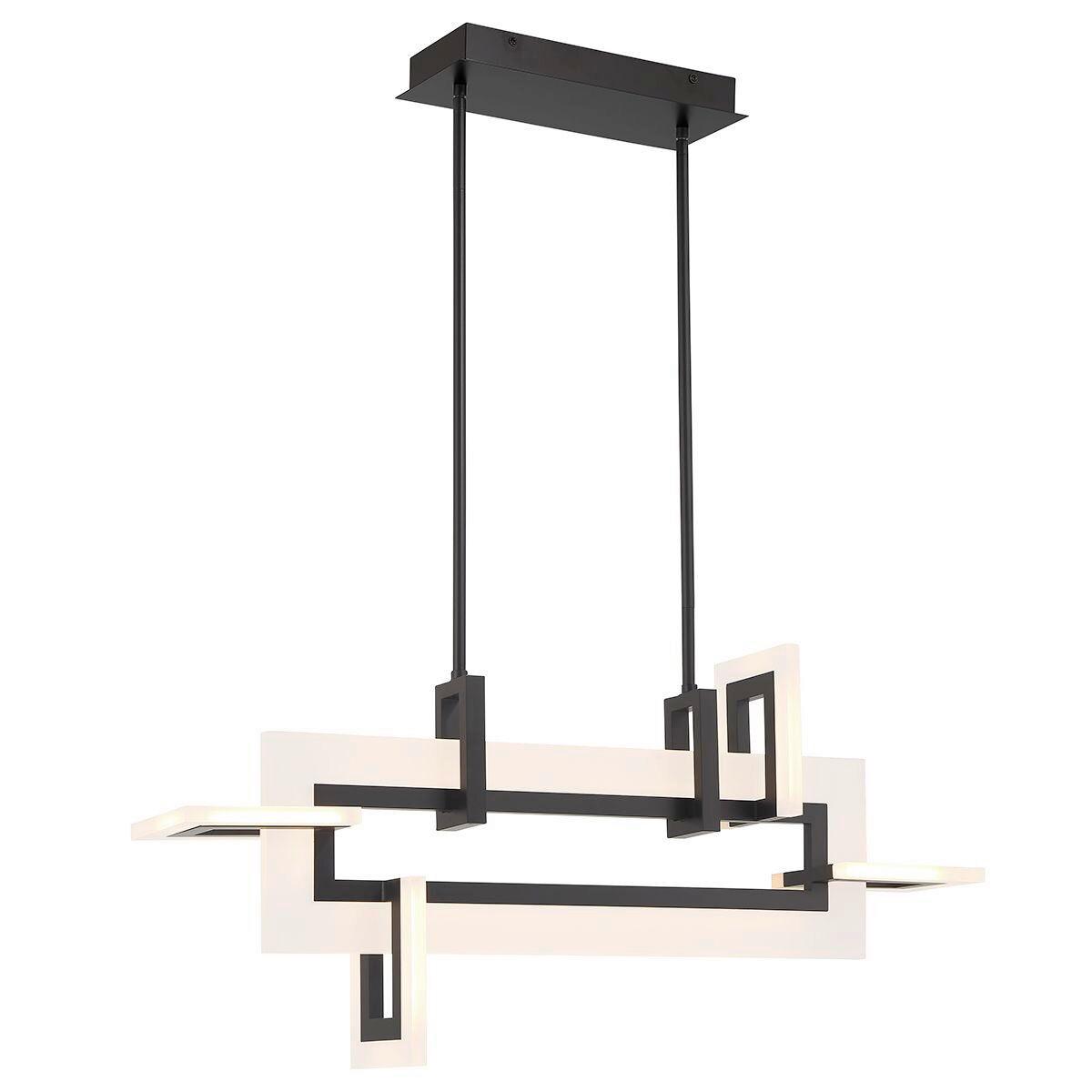 LED Függőlámpa Qn-Inizio-Lp-S-Bk - fekete, Design, műanyag/fém (84/47,5/14cm) - Elstead Lighting