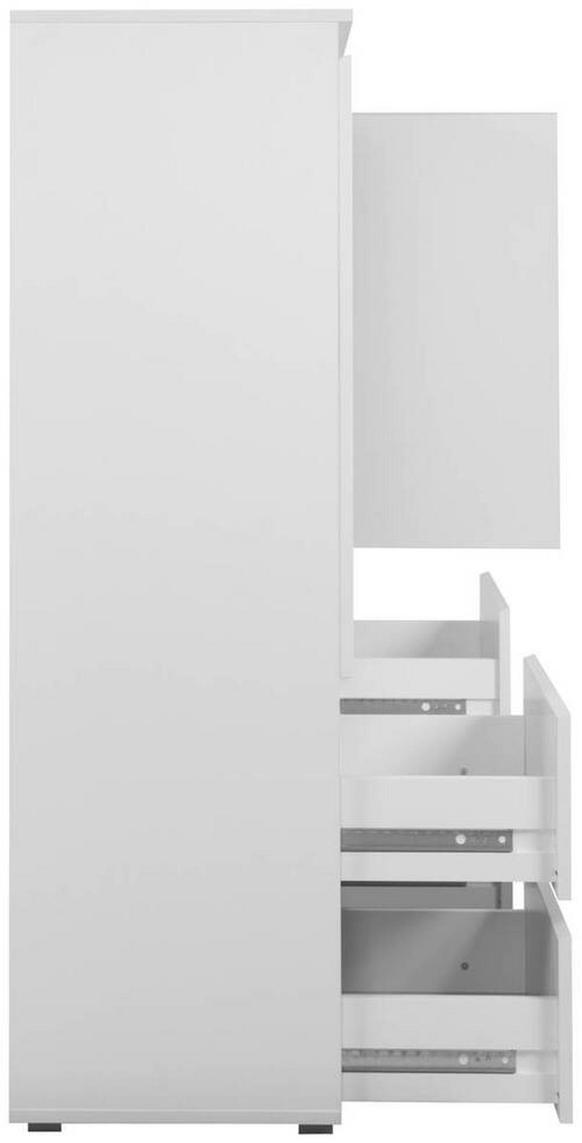 KOMODA WYSOKA IMAGE 53A - antracytowy/biały, Design, materiał drewnopochodny/tworzywo sztuczne (116/131/40cm) - MID.YOU