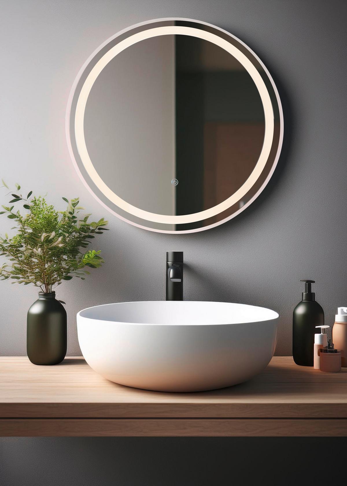 LEUCHTSPIEGEL 84035 - Basics, Glas/Kunststoff (50cm) - Globo