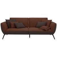Bigsofa Trendy Kupferfarben - Schwarz/Kupferfarben, MODERN, Holzwerkstoff (260/93/124cm) - Premium Living