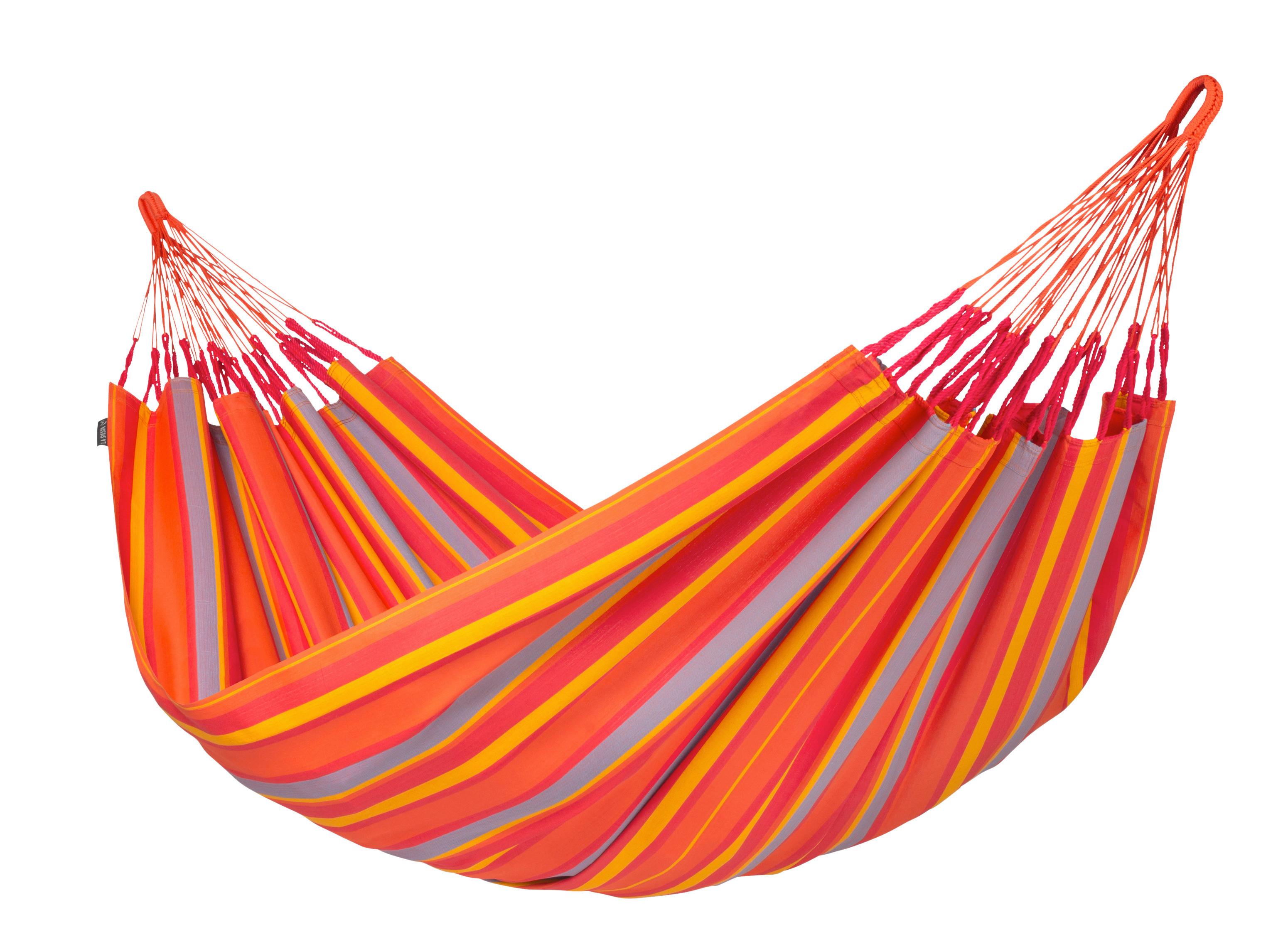 Hängematte Classic Double Hammock Outdoor Gelb/Orange - Gelb/Rot, KONVENTIONELL, Textil (160/350cm) - La Siesta