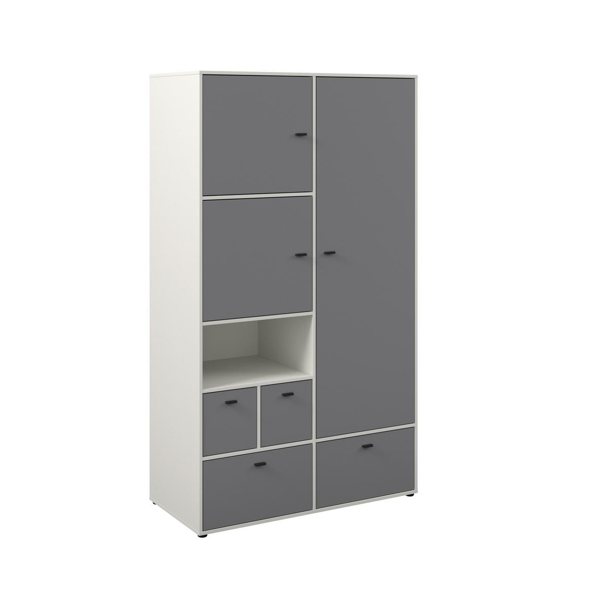 Kleiderschrank Framo 2 Kaschmirfarben/Anthrazit - Kaschmir/Anthrazit, KONVENTIONELL (120,2/210,6/58cm) - Mömax