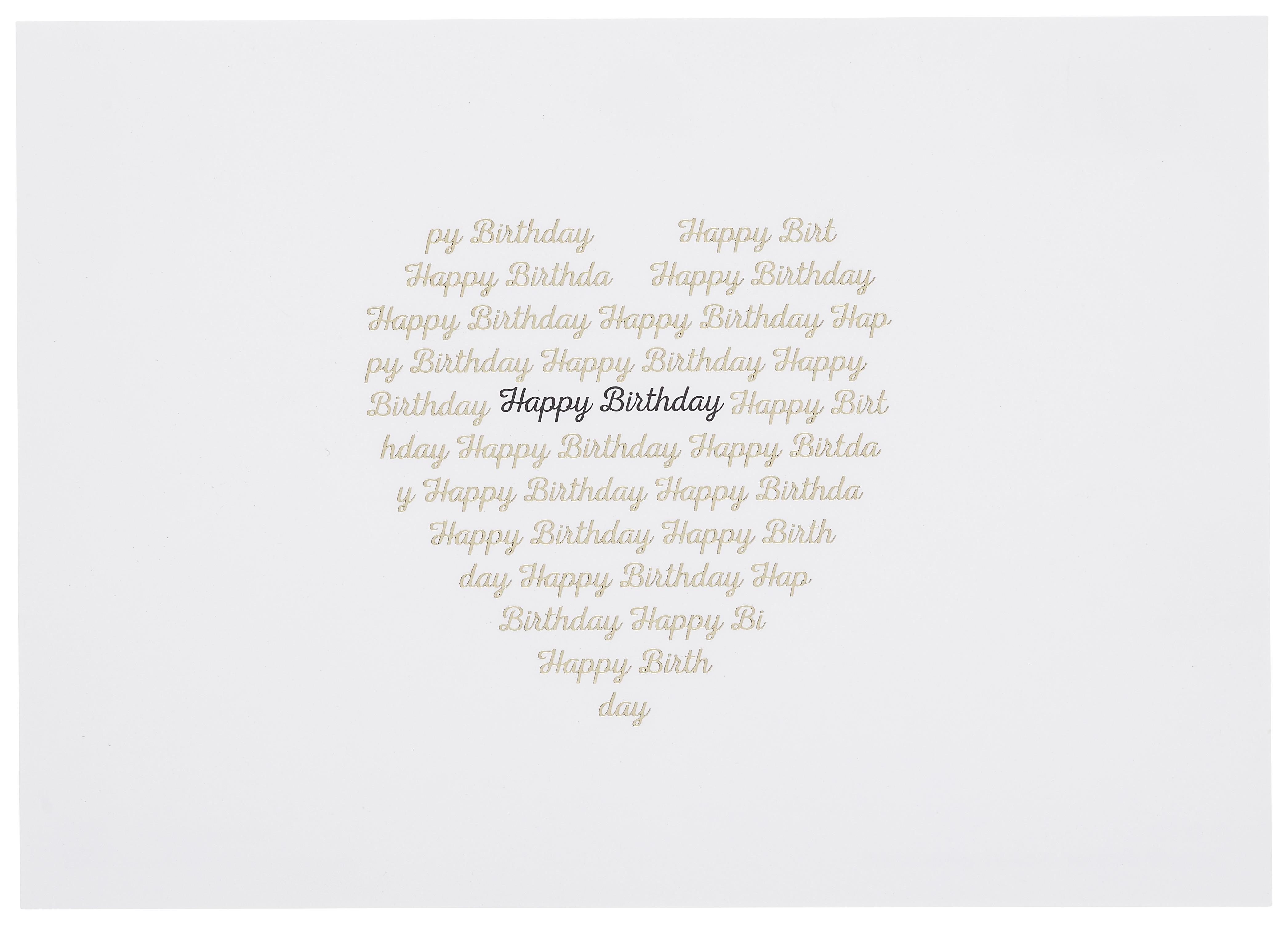 Postkarte Happy Birthday - Goldfarben/Schwarz, Papier (14,8/10,5cm)