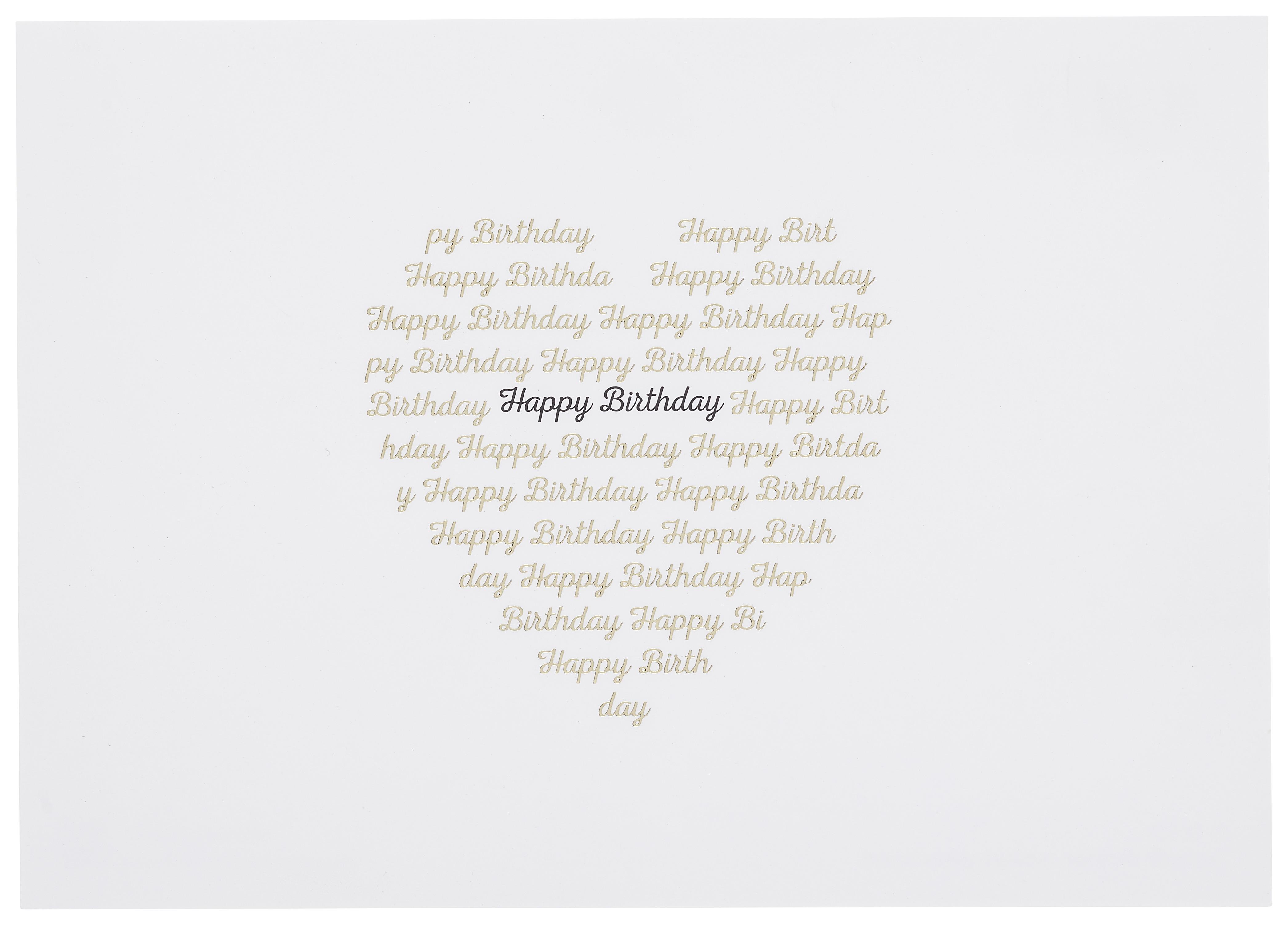 POSTKARTE Happy Birthday - Goldfarben/Schwarz, Papier (14,8/10,5cm)