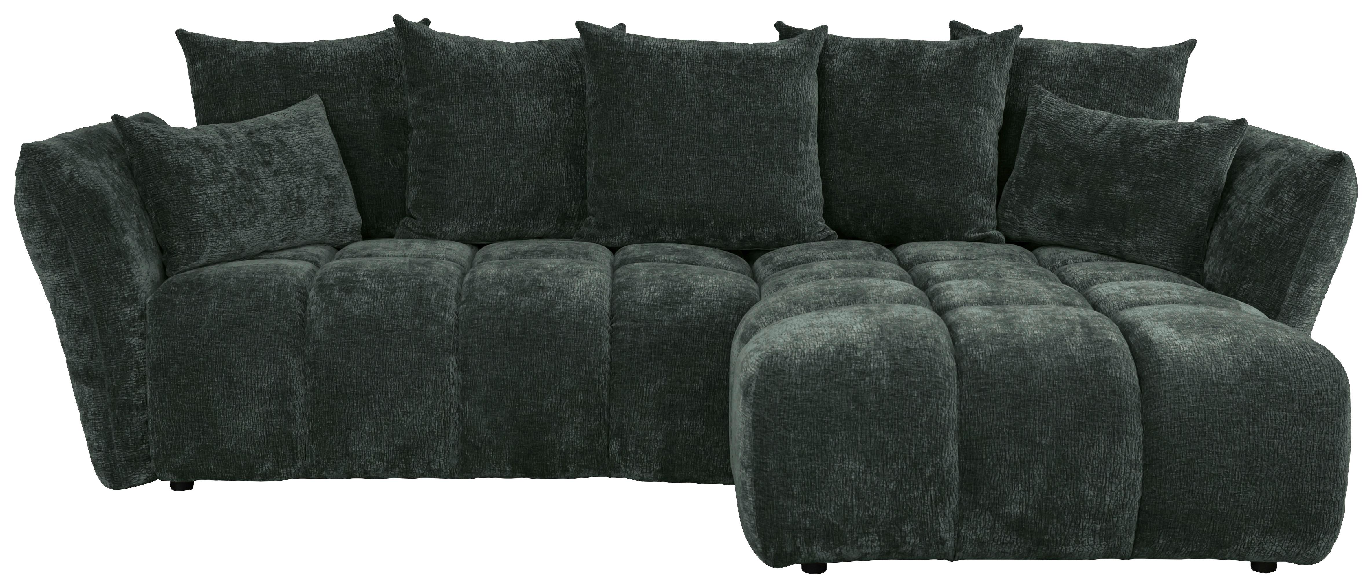 Kutna Garnitura Cammellio - tamno zelena/crna, Moderno, tekstil (296/189cm) - Mömax