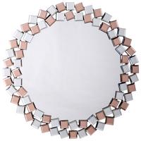 WANDSPIEGEL MOSAIC 1825 SILBER / ROSE - Silberfarben/Roségold, Basics, Glas/Holzwerkstoff (80/80/1,6cm) - Kayoom