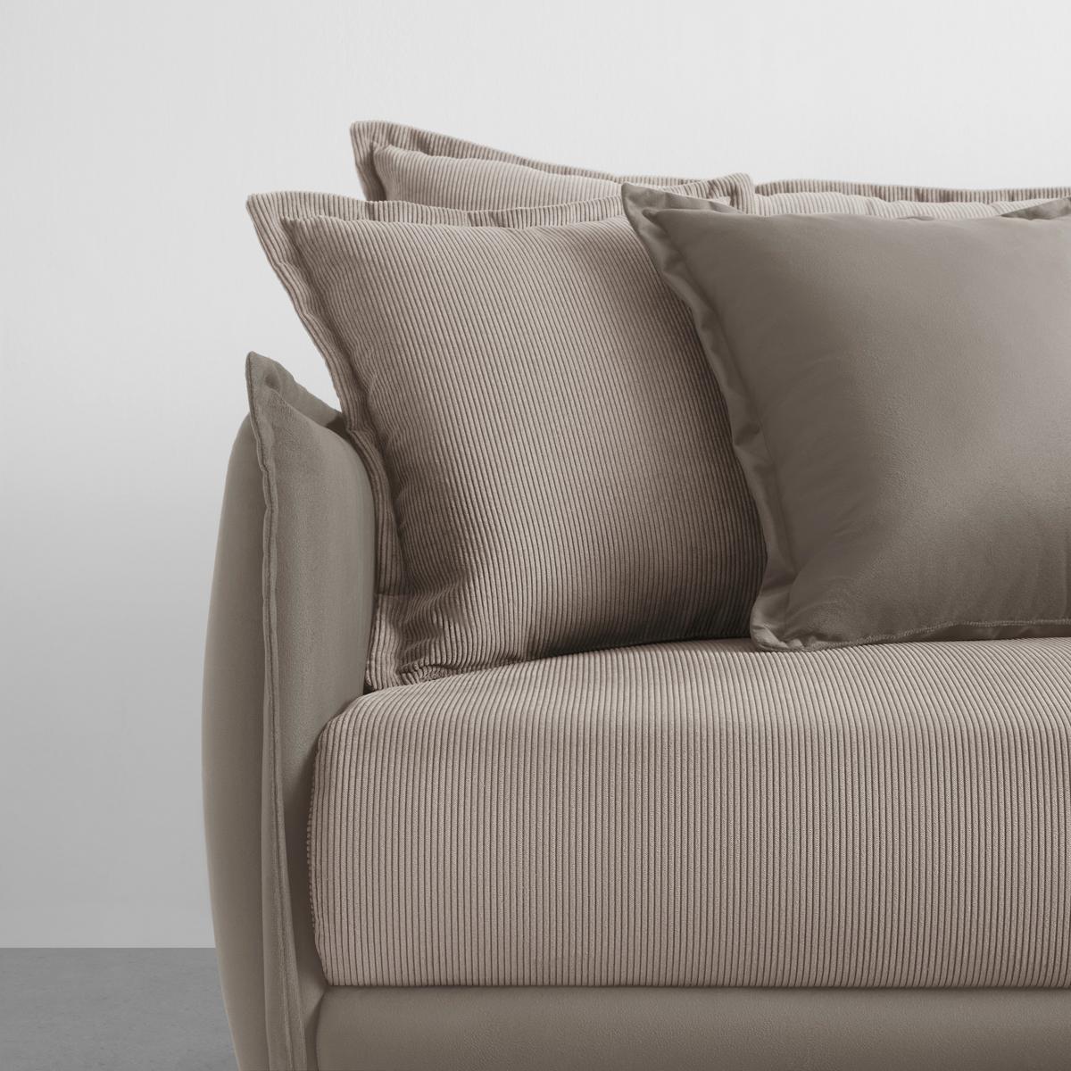 Ecksofa Nuovo Taupe - Taupe/Schwarz, MODERN, Textil/Metall (245/72-113/190cm) - Mömax