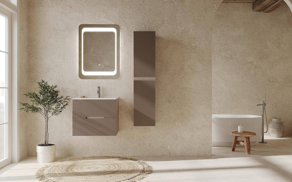 MASCĂ PENTRU LAVOAR IRIS - taupe/antracit, Modern, material pe bază de lemn (60/51/46cm)