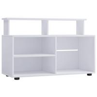 Nizka Omarica Balanisa, Bela - črna/bela, Moderno, umetna masa/leseni material (90/59/36cm) - MID.YOU